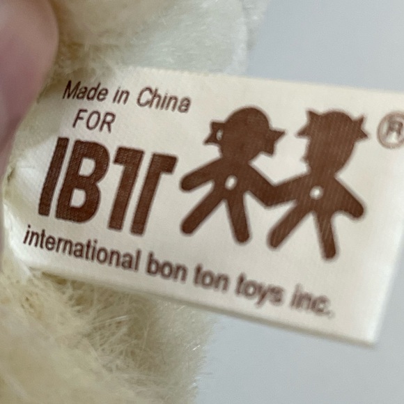 International Bon Ton Toys Plush Stuffed Pink Nose Rabbit - Picture 2 of 7